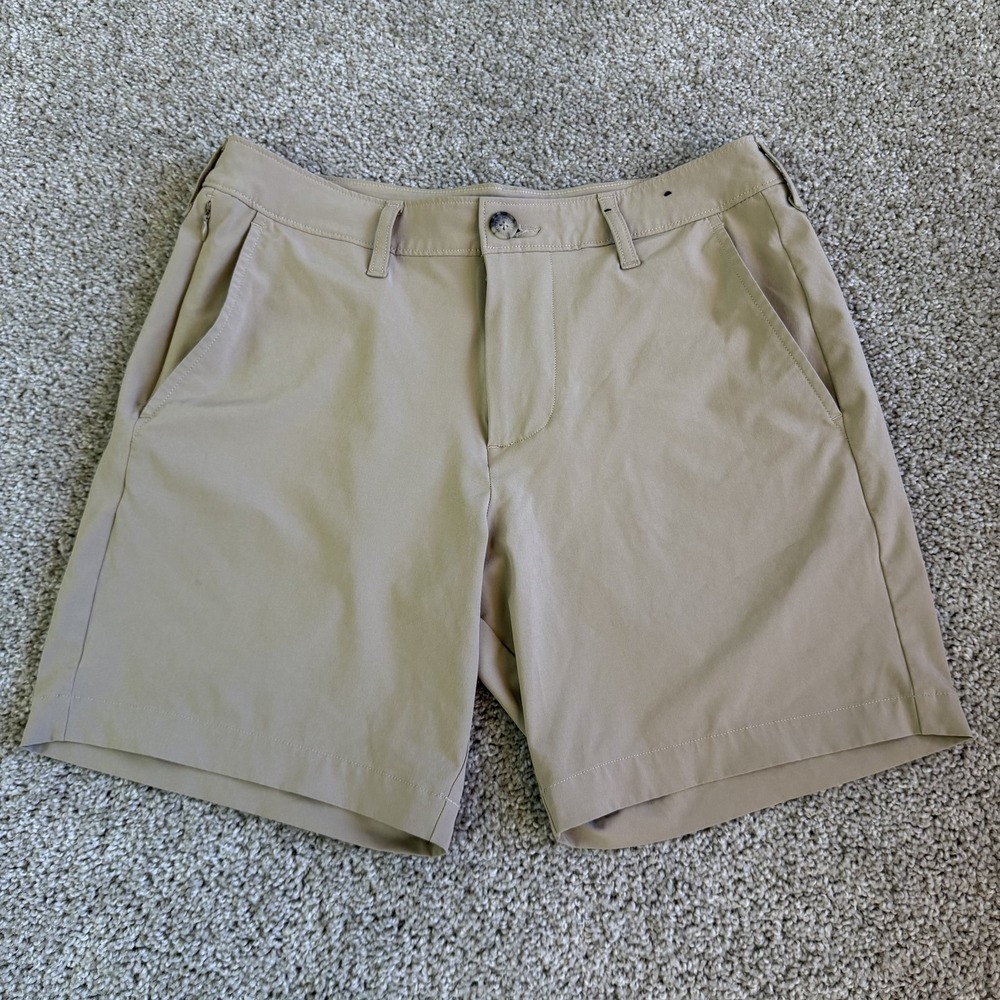 Hollister Chino Shorts Mens 30 Beige Polyester Spandex Stretch Casual Summer